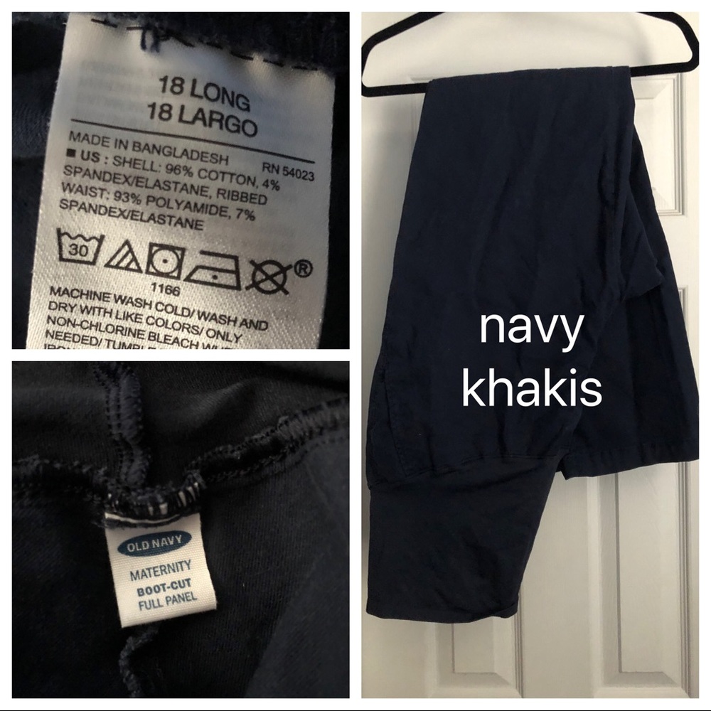 Maternity Navy Khakis